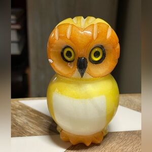 Owl - Genuine Alabaster Hand Painted by Ducceschi
